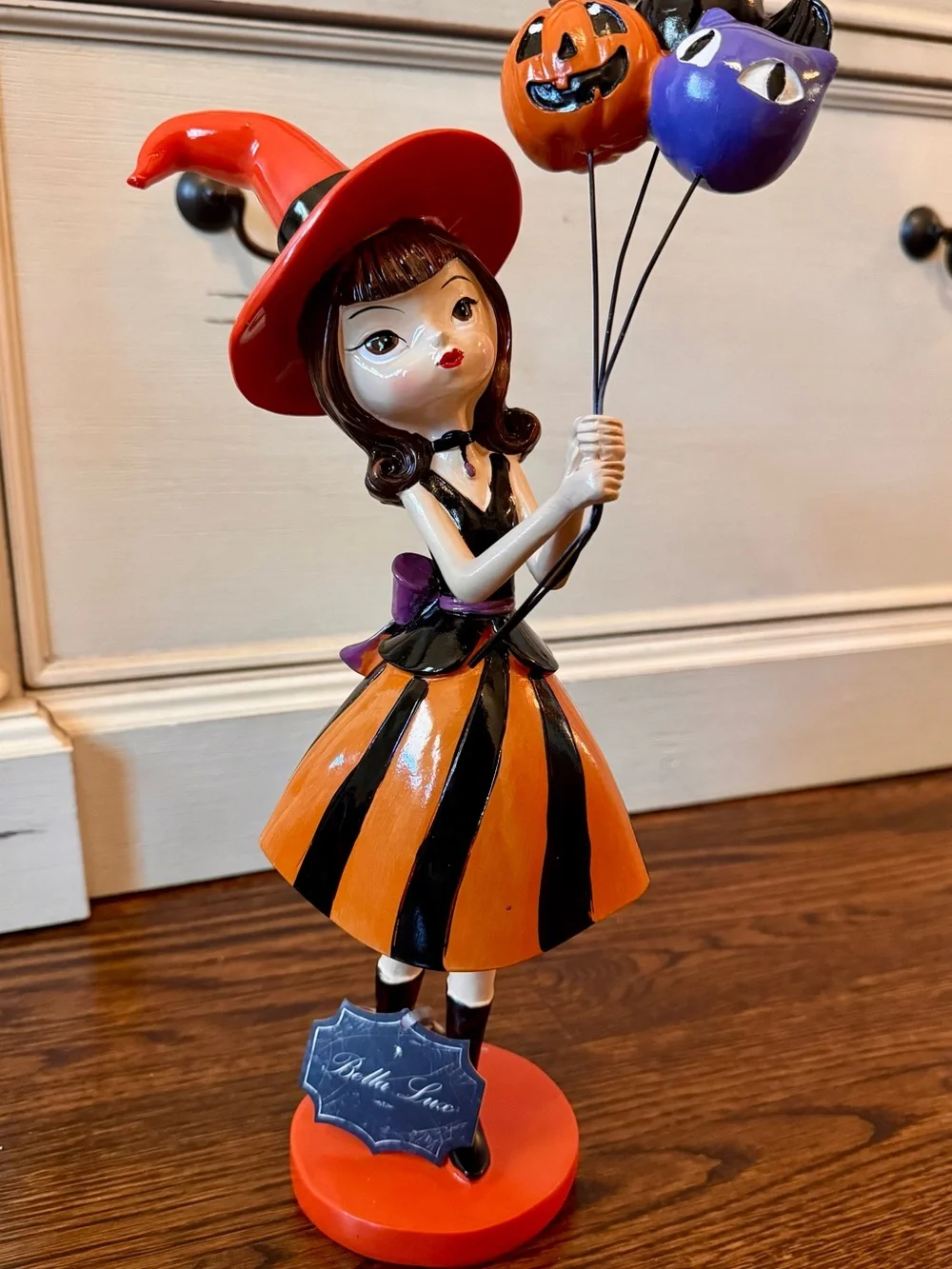 Viral Bella Lux Girl In Witch Costume Dress With Halloween Balloons